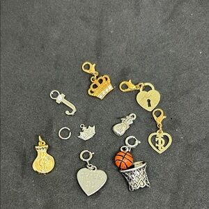 Gold and Silver Charm Set juicy Couture